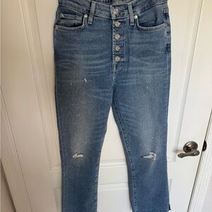 7 For All Mankind Light Blue Straight Leg Jeans